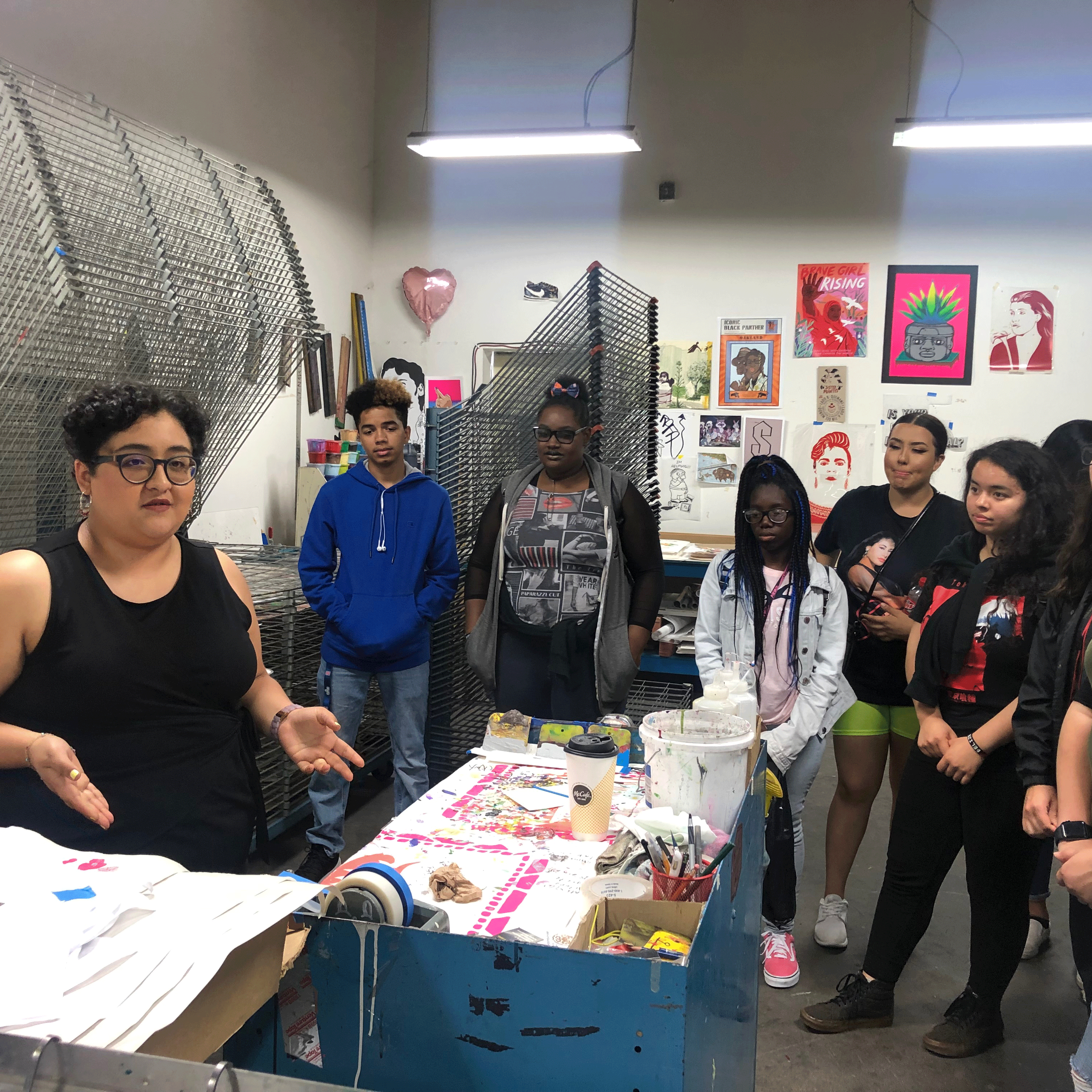 Students at Self Help Graphics, an opportunity for career exploration 